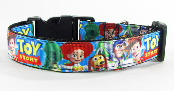 Toy Story dog collar handmade adjustable buckle collar 1″ wide or leash