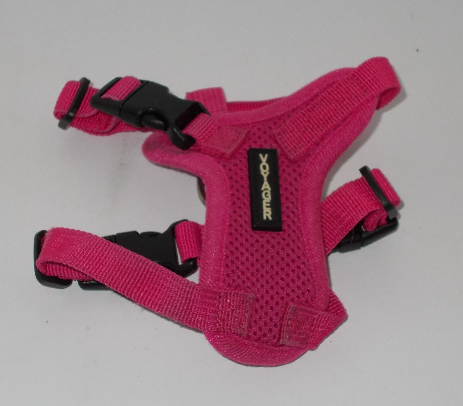 Voyager Dog Harness Pink White Size Xtra Xtra Xtra Small XXXS Neoprene Mesh