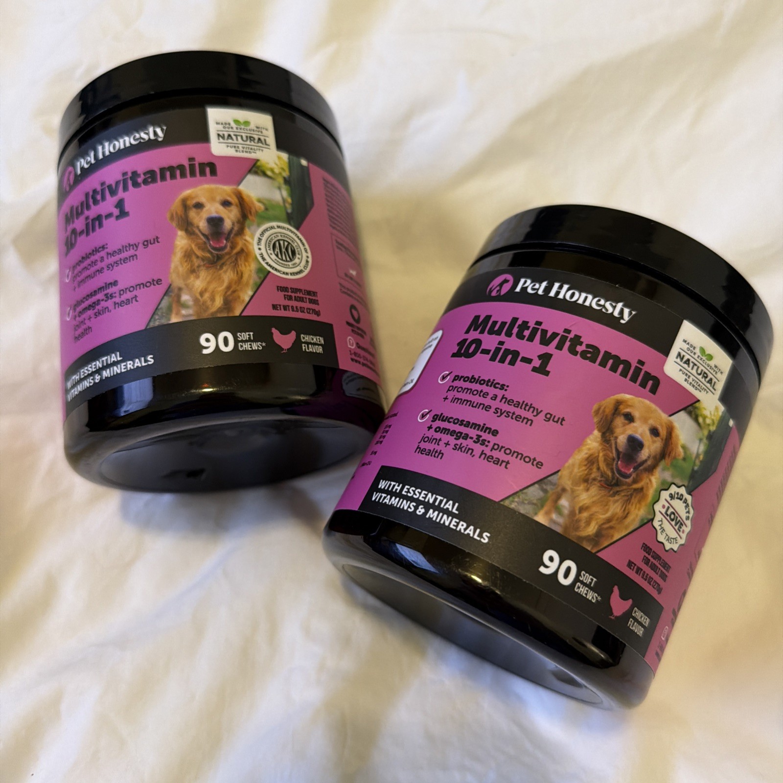 (BUNDLE X2) Pet Honesty Multivitamin 10 in 1 Probiotics – 90ct EX 03 & 05/2027