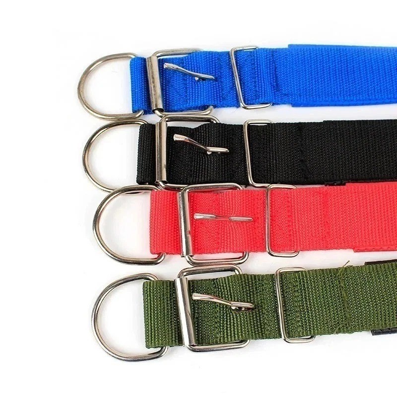 Adjustable Nylon Dog Collar for Small Medium Large Dogs Stylish Solid Pet Collar
