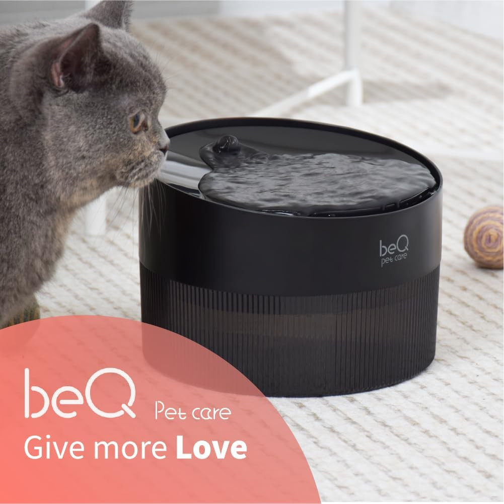 Cat Water Fountain Ultra Quiet 2.5L BPA Free Pet Dispenser Filter Large Capacity