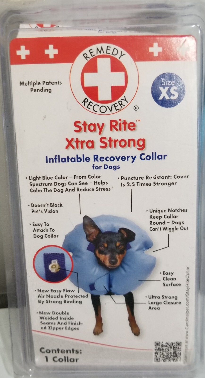 Remedy Recovery Stay Rite Xtra Strong Inflatable Recovery Dog Collar X-Small