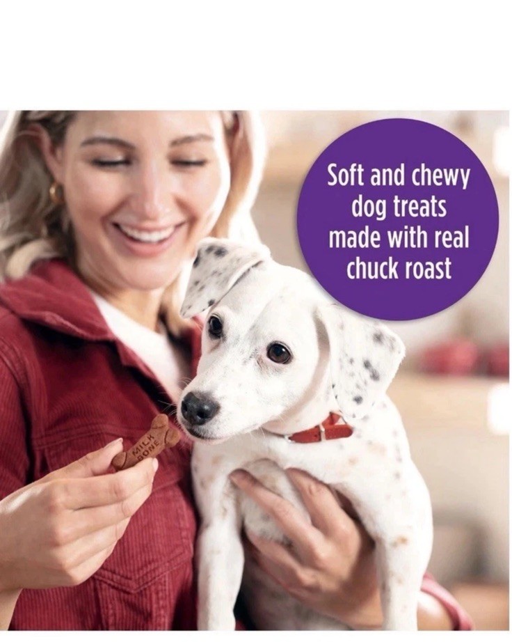 2 PACK – Milk-Bone Soft & Chewy Beef & Filet Mignon Recipe Dog Snacks 37 oz Each