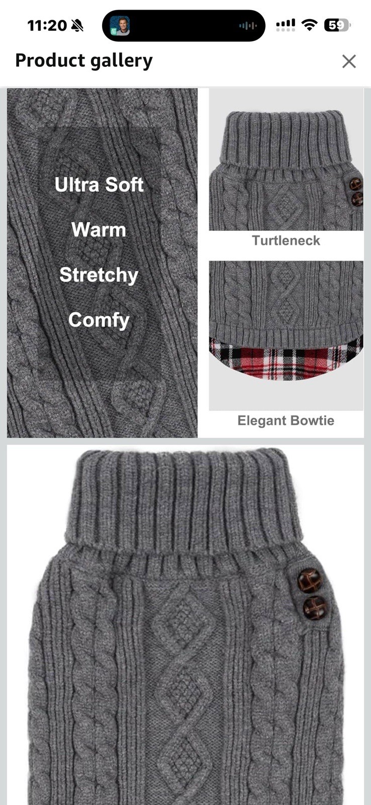 NWT KYEESE Dog Sweater Soft Pullover Dog Sweaters for Large Dogs Size 3xL