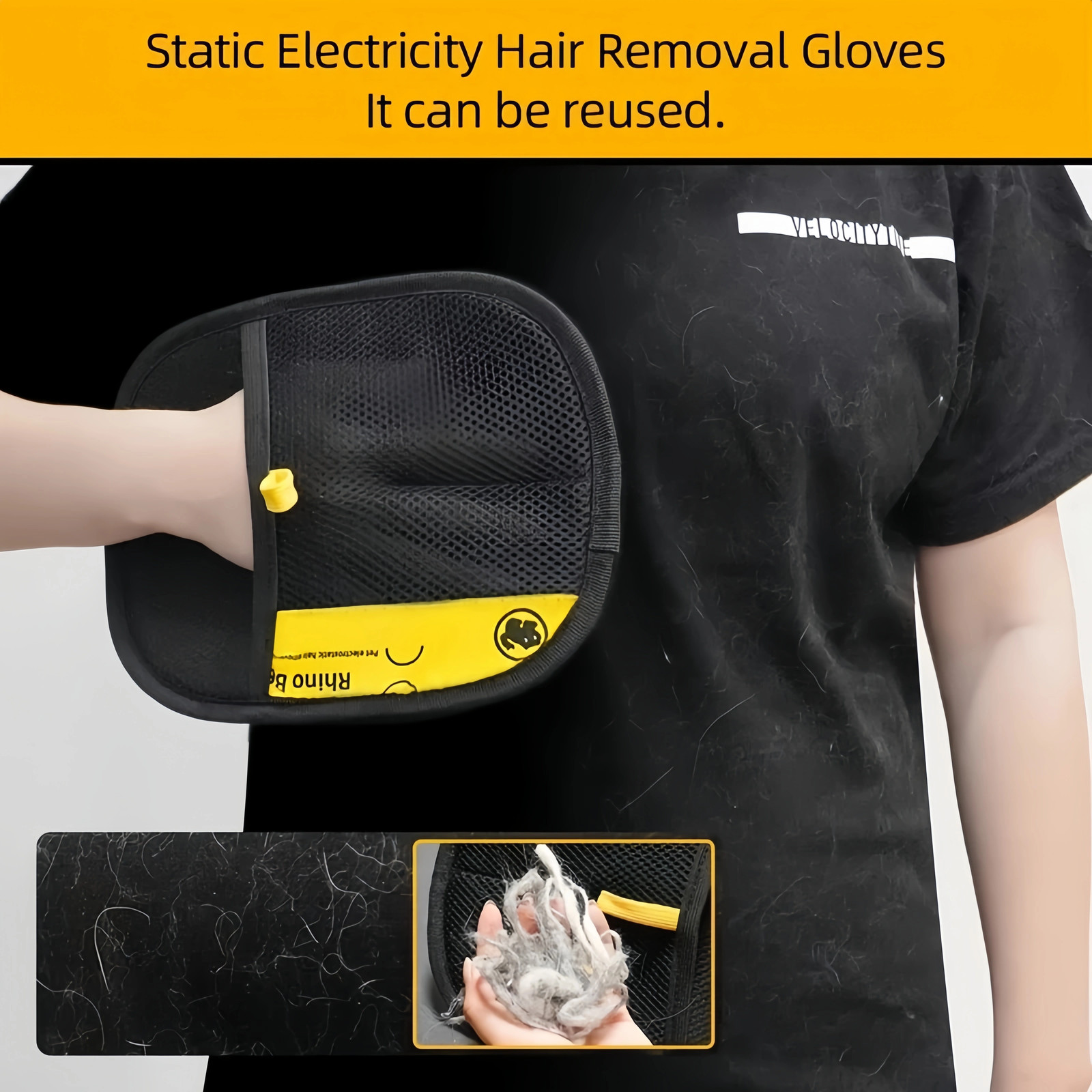 2-Pack Glove Cat Grooming Gloves Cat Hair Remover 2025 New Pet Dog Hair Remover