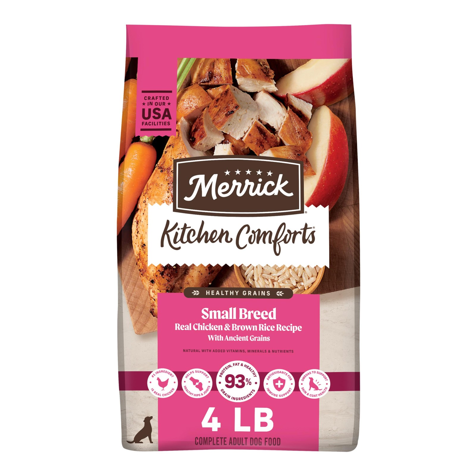 Merrick Healthy Grains Premium Dry Dog Food For Small 4 Pound (Pack of 1), –