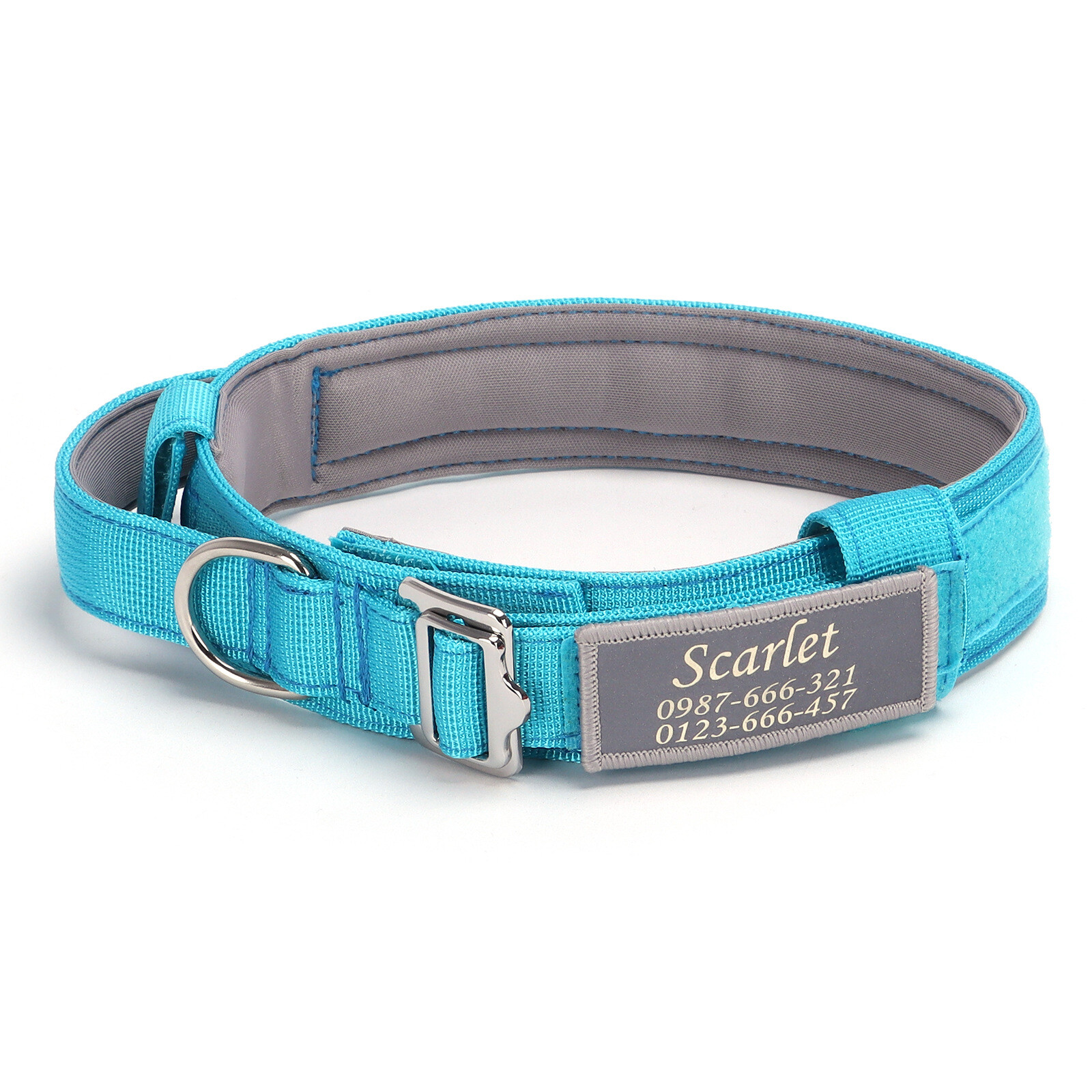 Tactical Dog Collar Heavy Duty Nylon Military Metal Buckle Adjustable Handle New