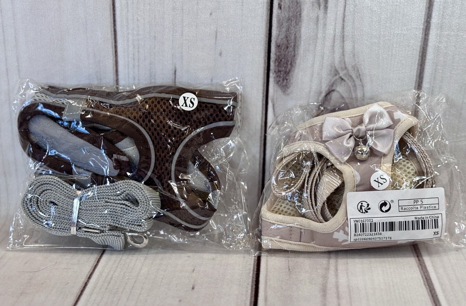 NEW x2 Lot Cute Bow Tie Anchor Harness Vest w/ Leash Sets Cat Dog XS Xtra Small