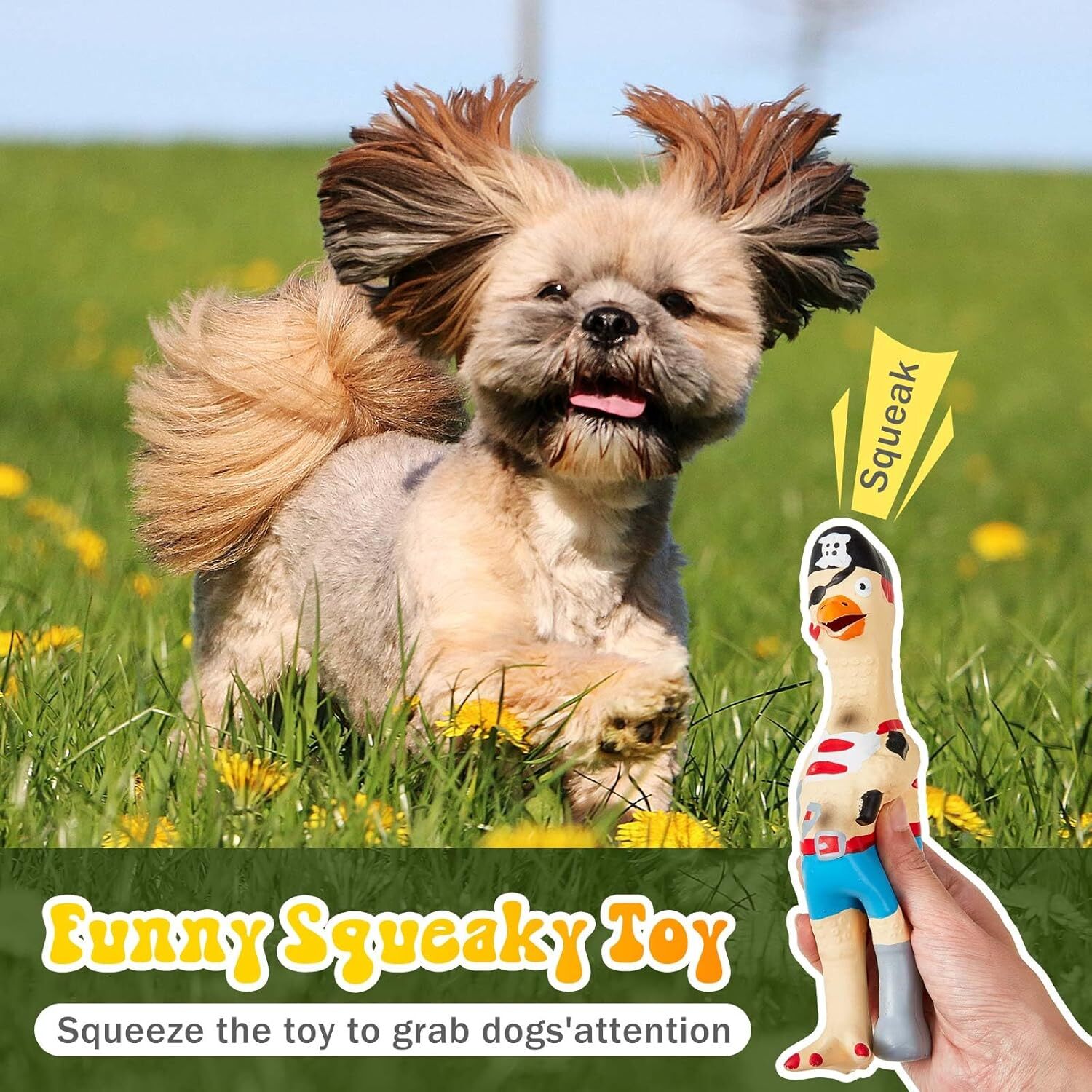 6 Pcs Dog Latex Squeaky Toys Chicken Interactive Toy as pictures shown