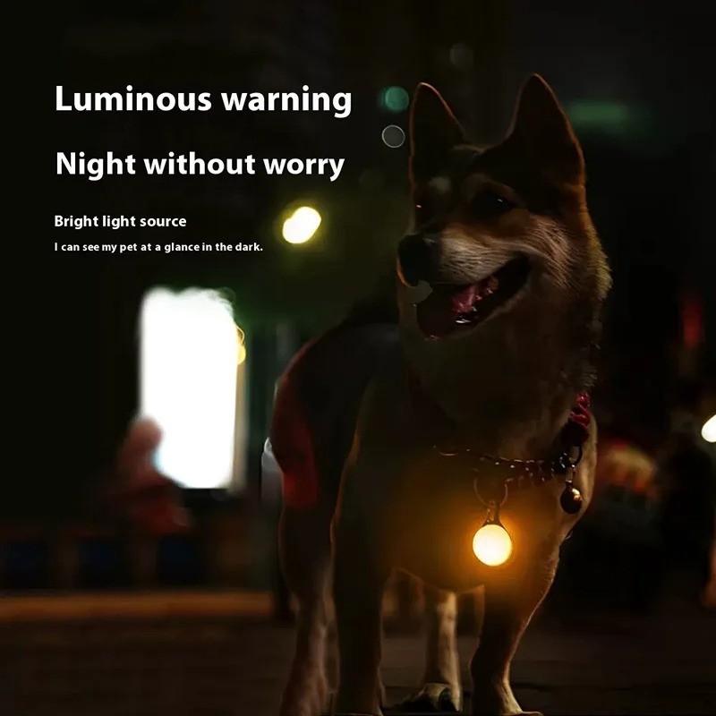 2pcs LED Luminous Dog Cat Collar Glow Necklace Night Safety Pet Random Color Set