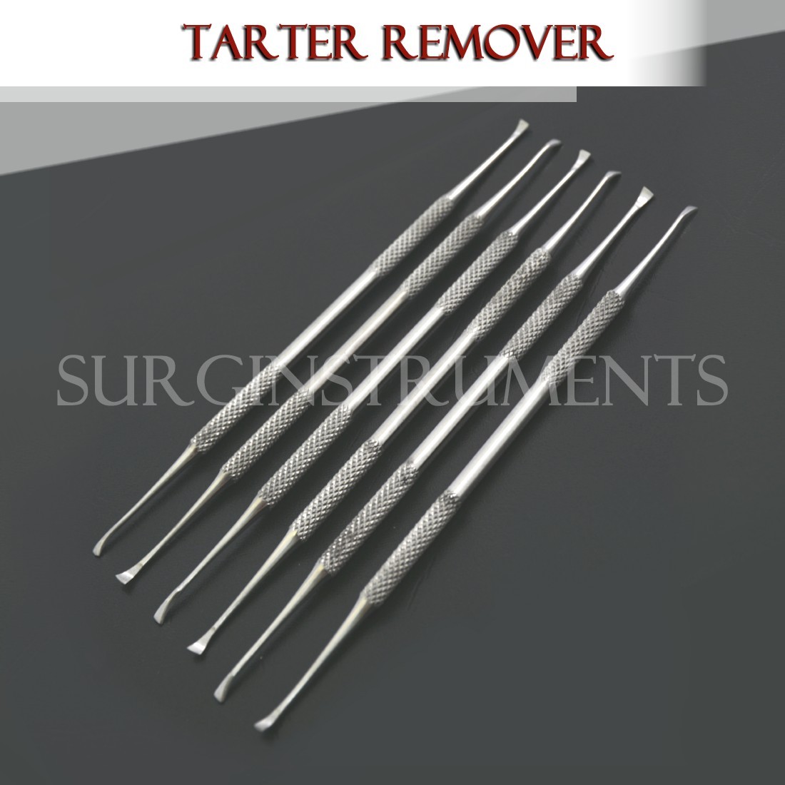 6 Pieces Joy Pet 6 1/2 Inch Double Headed Tarter Remover Scraper German Grade