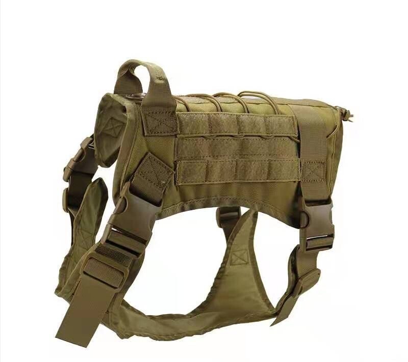 Tactical Dog HARNESS w LEASH, Military, Adjustable, No Pull Vest Handle, M L XL
