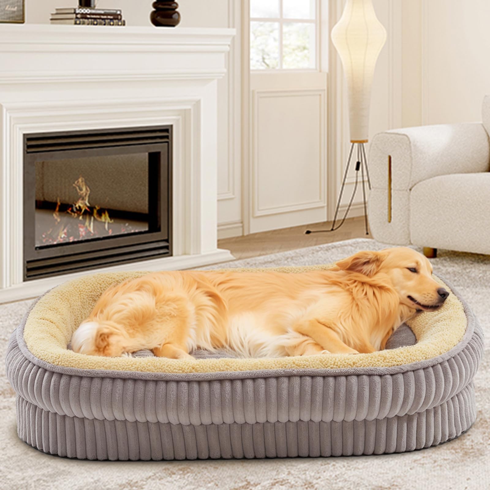 Orthopedic Dog Bed for Medium, Large Dogs Breeds, High Density Egg Crate Foam…