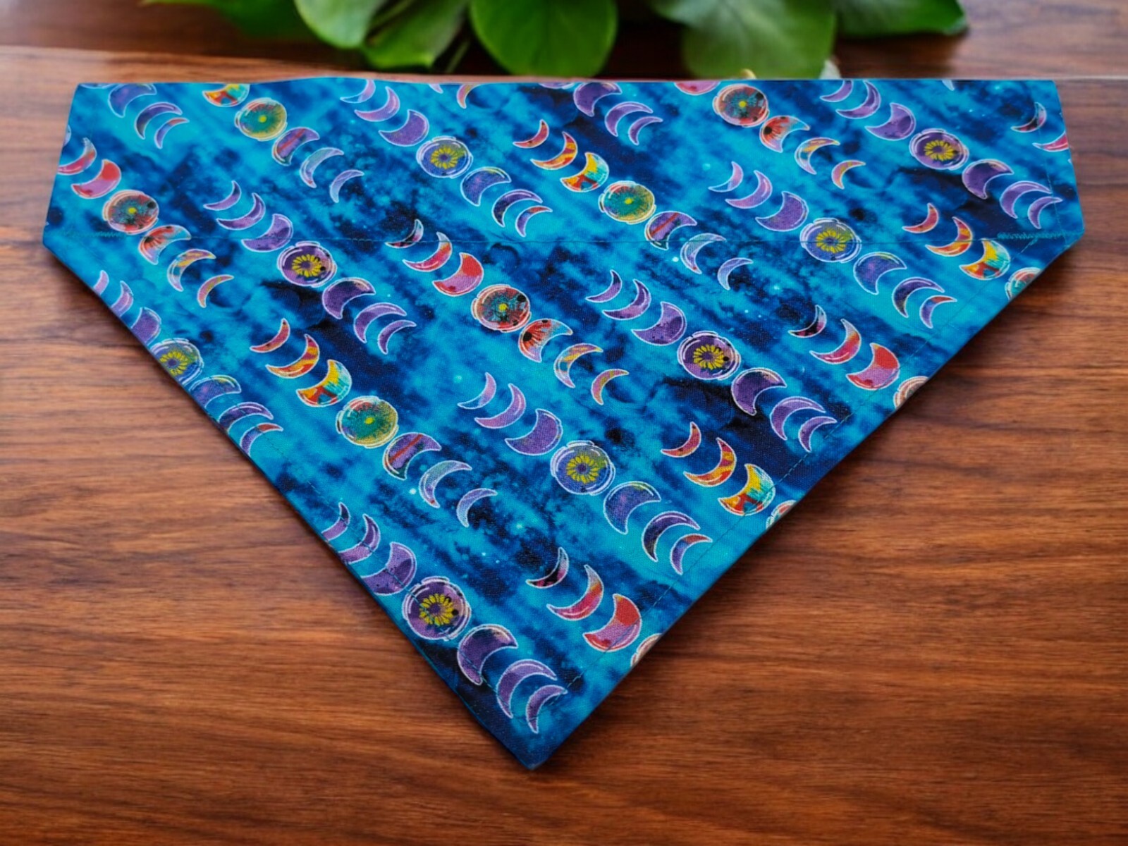 Dog Bandana Moon Phases Blue Moon OVER THE COLLAR Dog Scarf Bandanas Slide On