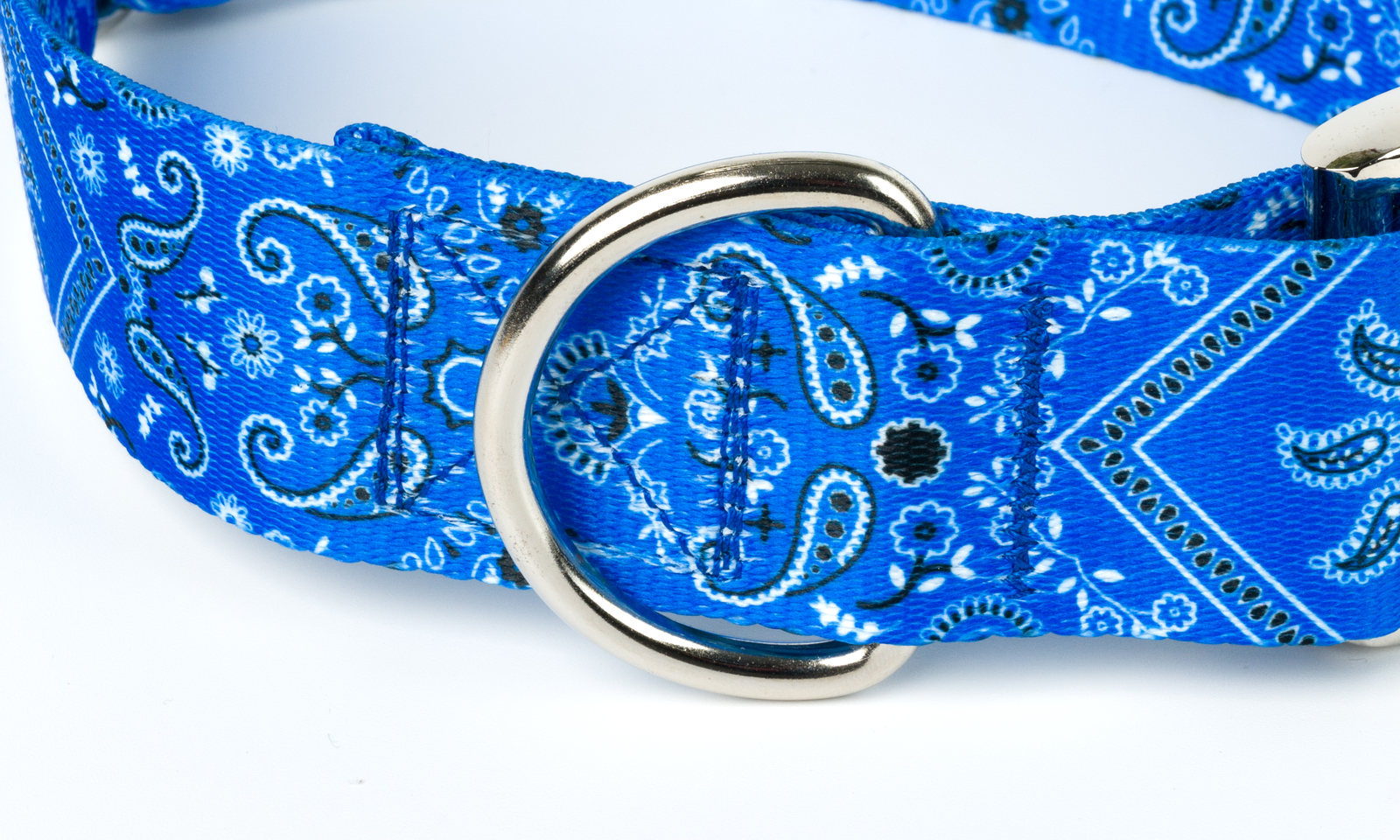 Country Brook Petz® 1 1/2 Inch Premium Blue Bandana Dog Collar