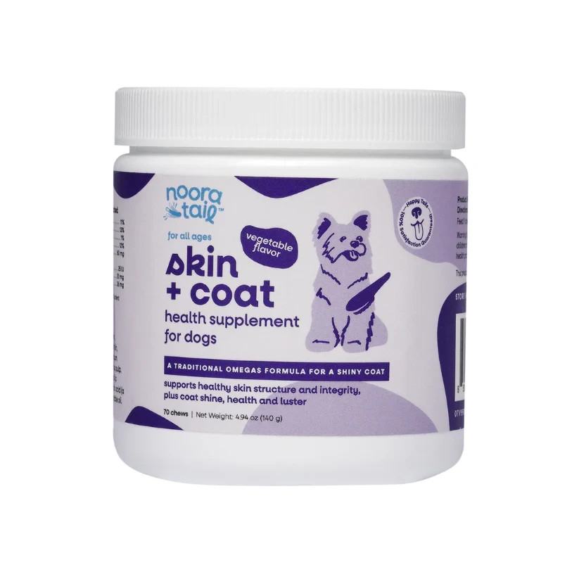 Noora Dog Skin & Coat Supplement for Shiny Coat Healthy Skin Omega Chews