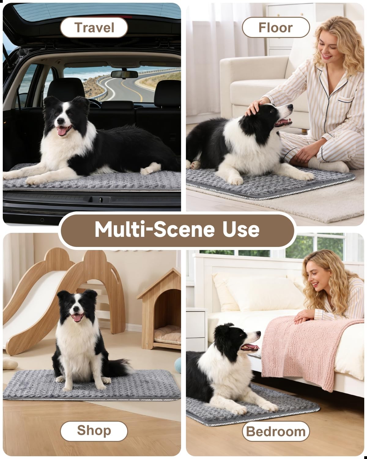 Dog Bed for Crate Pad High Resilience Foam Crate Pad Mat for Medium Large Dog…
