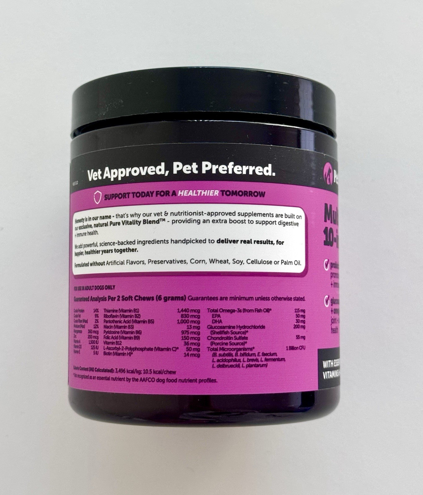 Pet Honesty Multivitamin 10-in-1 for Dogs, Chicken Flavor, 90 Count EXP 2027