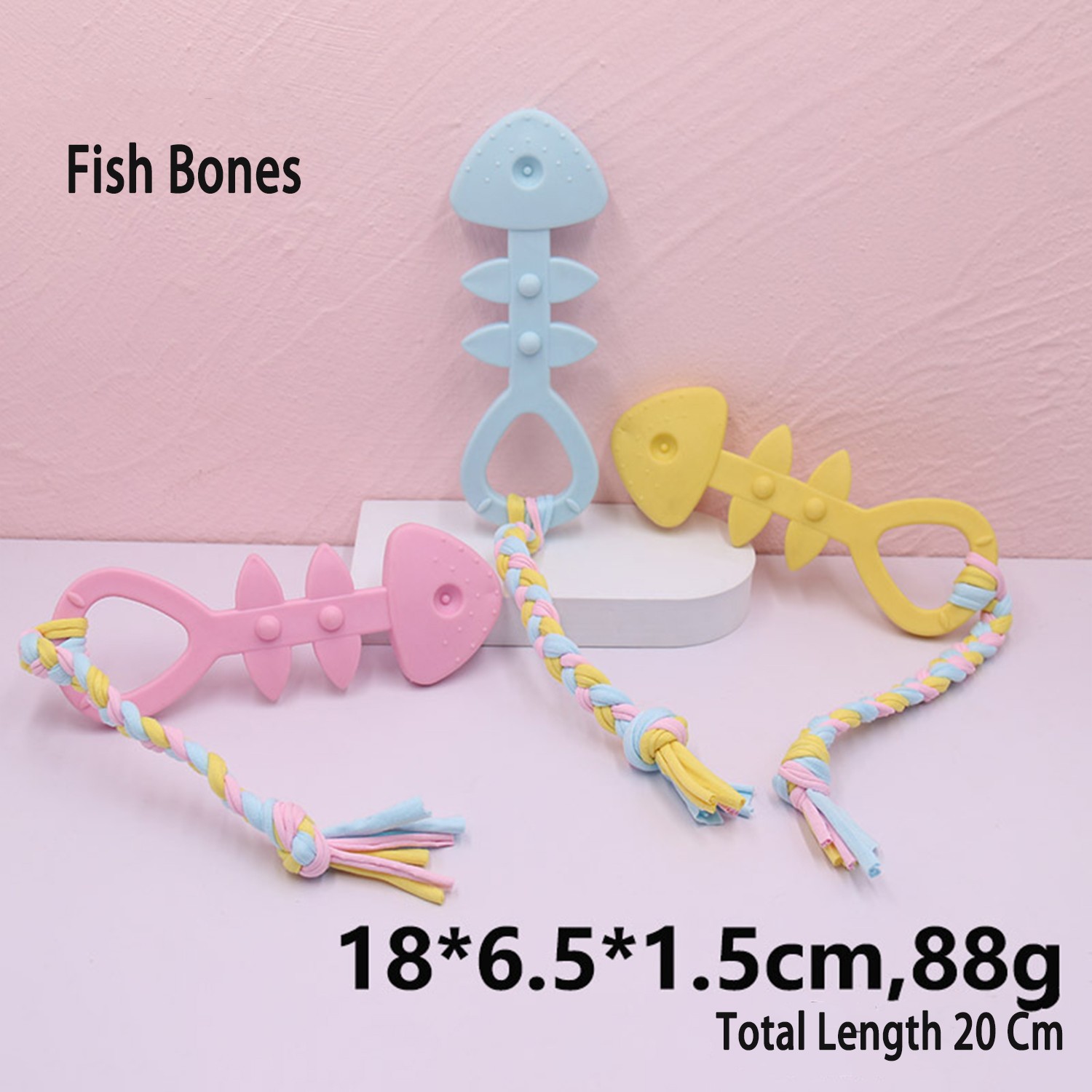 Dog Toys For Aggressive Chewers Puppy Chew Teething Treats Tug Toy 3 PAK/33Style