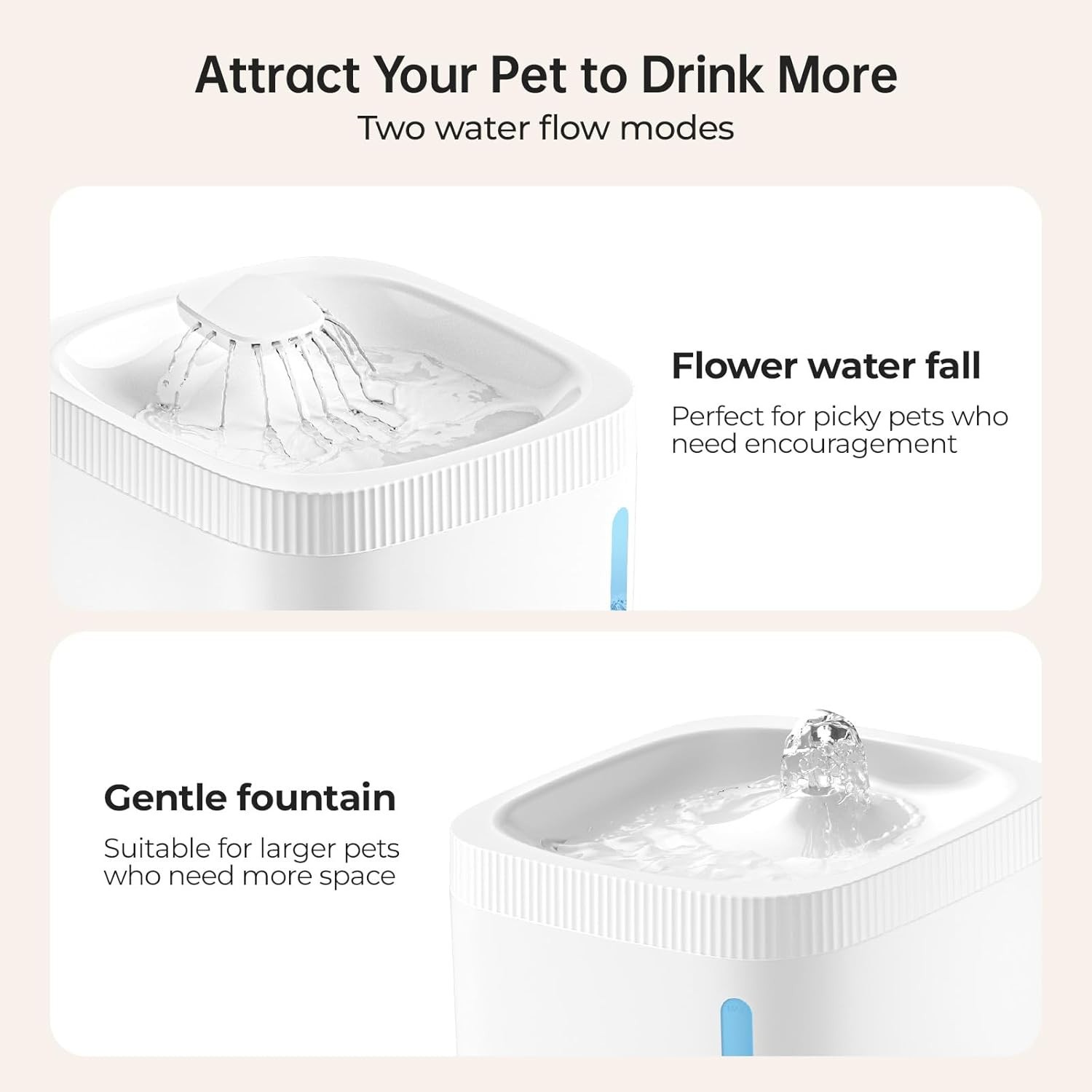 Automatic Cat Water Fountain 3L Large Capacity BPA-Free Plastic LED Indicator
