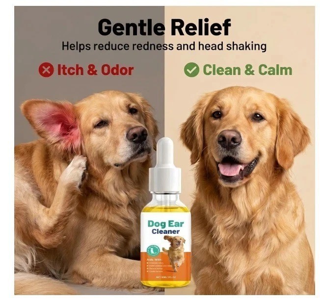 Pup Labs Ear Clear, Natural Dog Ear Cleaner and Infection Treatment for Dogs NEW