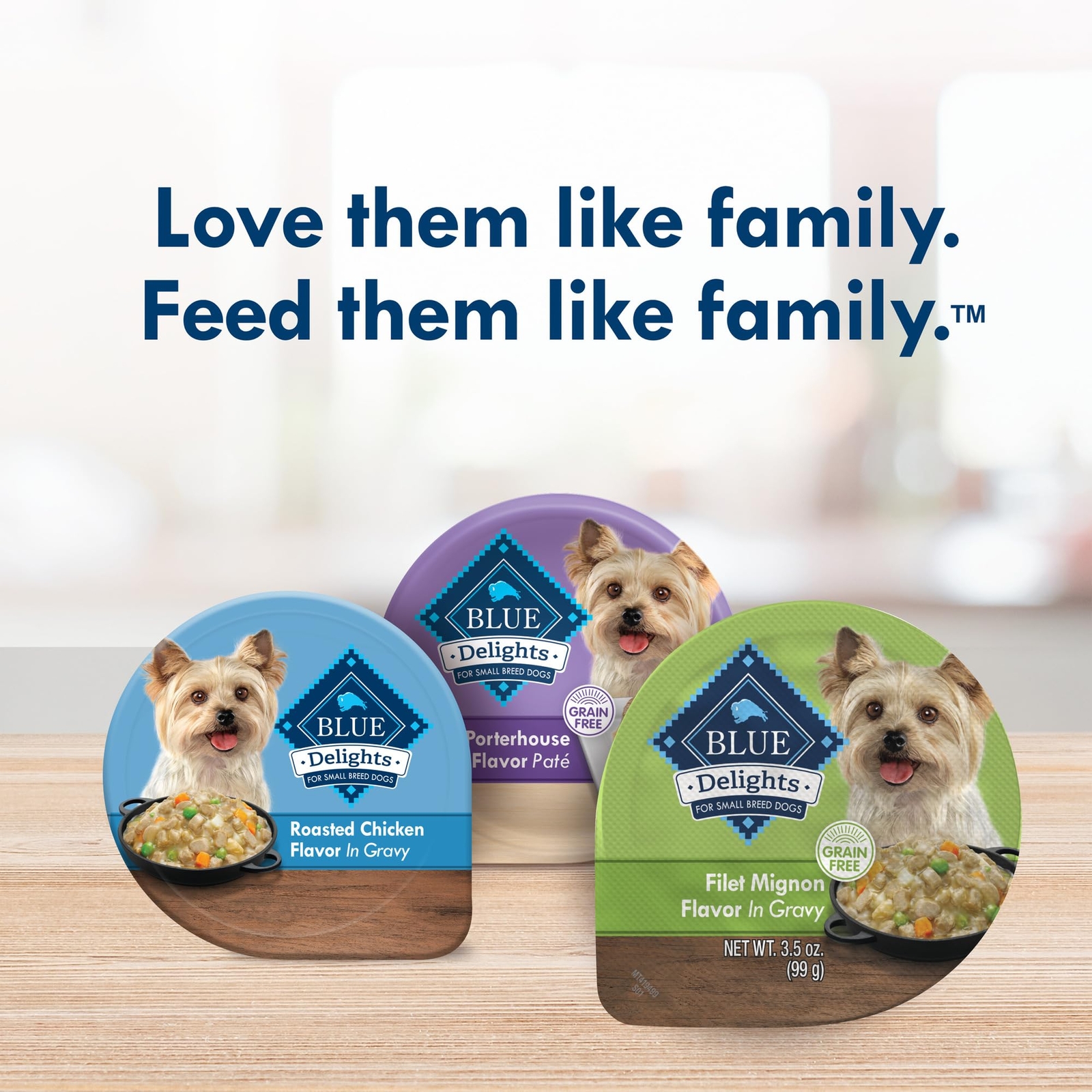 Blue Buffalo Divine Delights Filet Mignon Wet Dog Food for Small Breeds 12 Cups