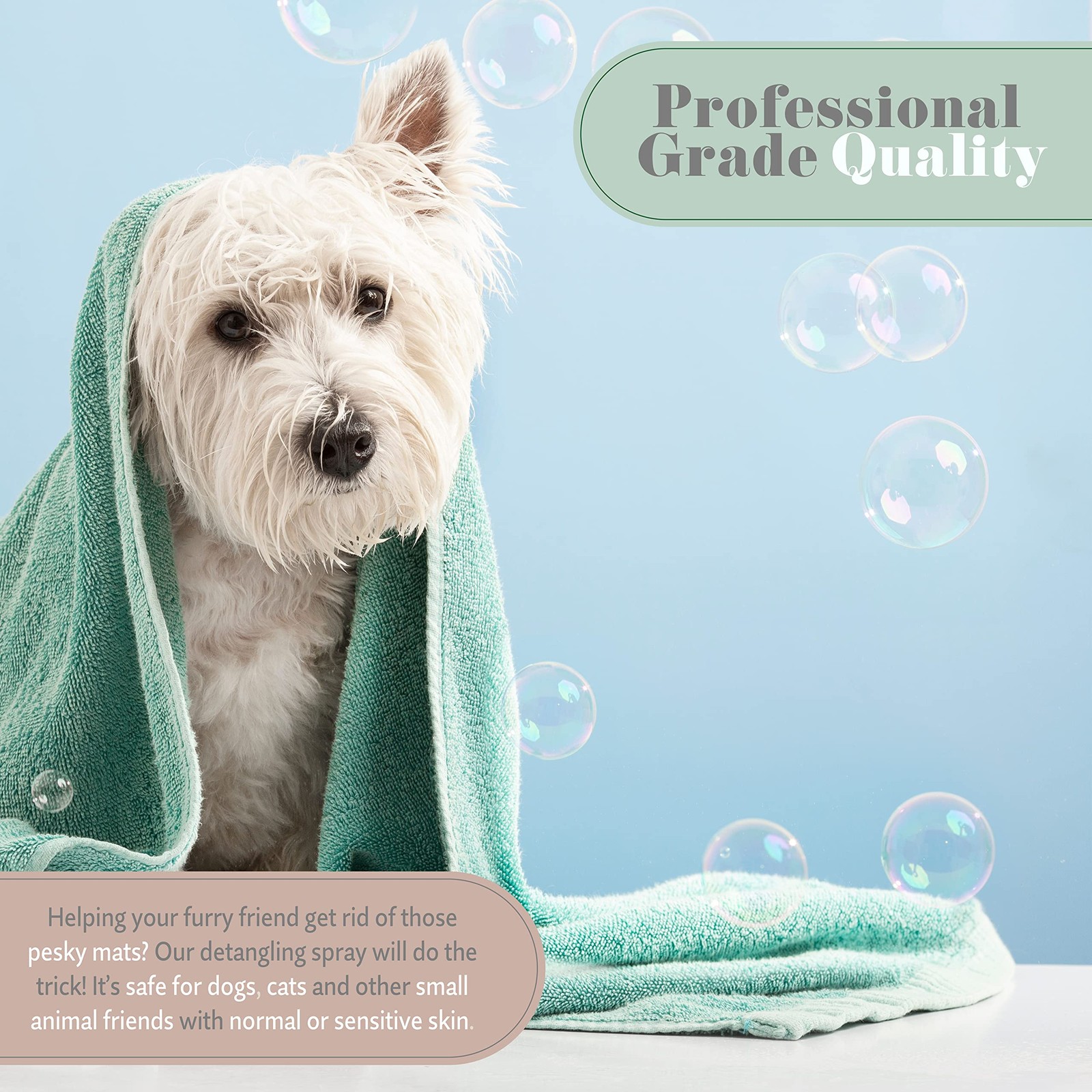 Begley’s Pet Detangling Spray – Premium 16 Fl Oz (Pack of 1), Baby Powder