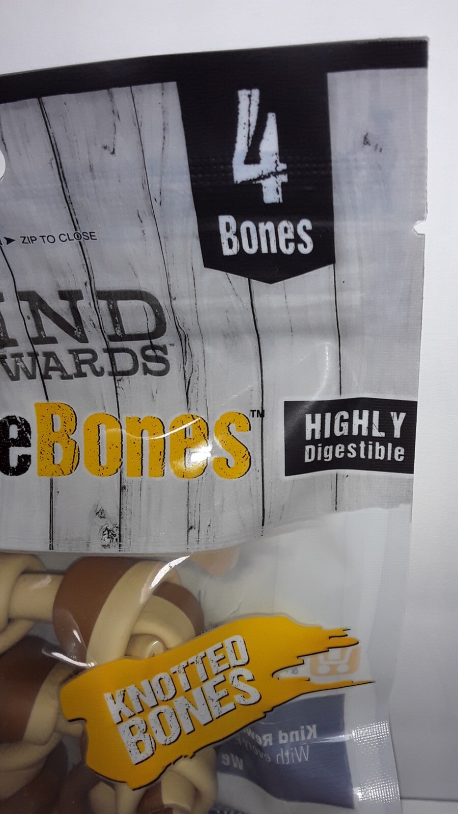 Lot of 2 packs Kind Rewards Peanut Butter Flavor No-Rawhide Bones Dog Treats 8pc