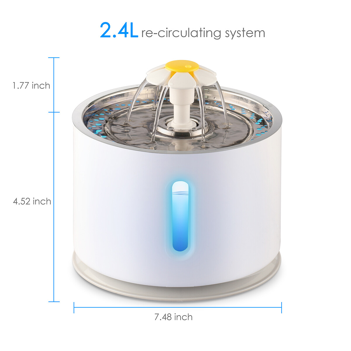 Pet Electric Water Fountain Auto Drinking Bowl Dog Cat Water Dispenser or Filter