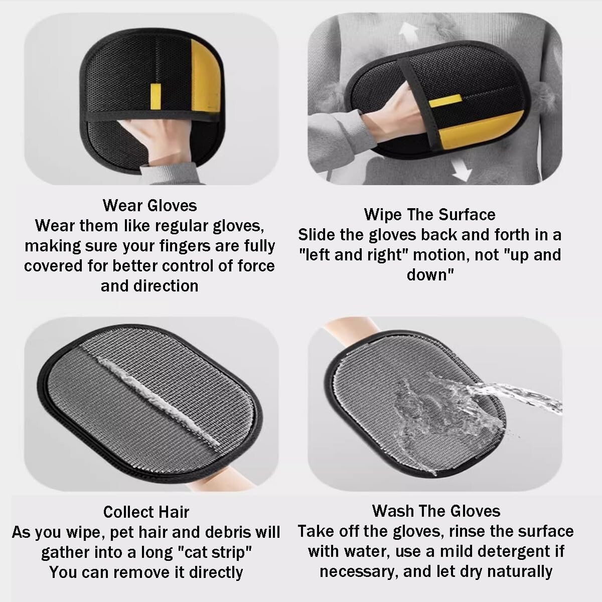 2025 Glove Cat Grooming Gloves Cat Hair Remover Pet Hair Remover Glove