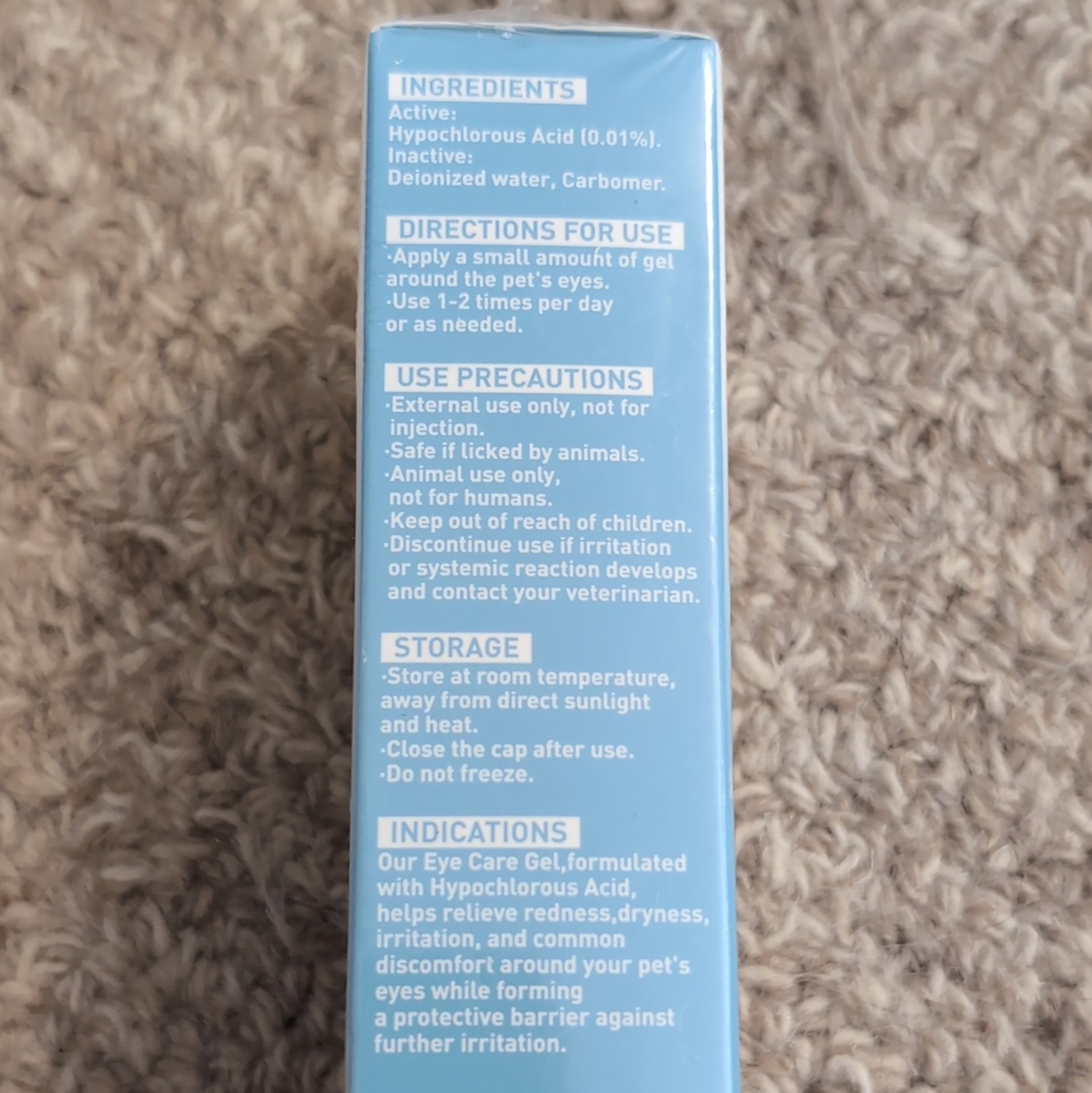 BlessMeet Pet Eye Care Gel 8 Boxes Hypochlorous Acid 0.01% Redness Exp 8/13/2027