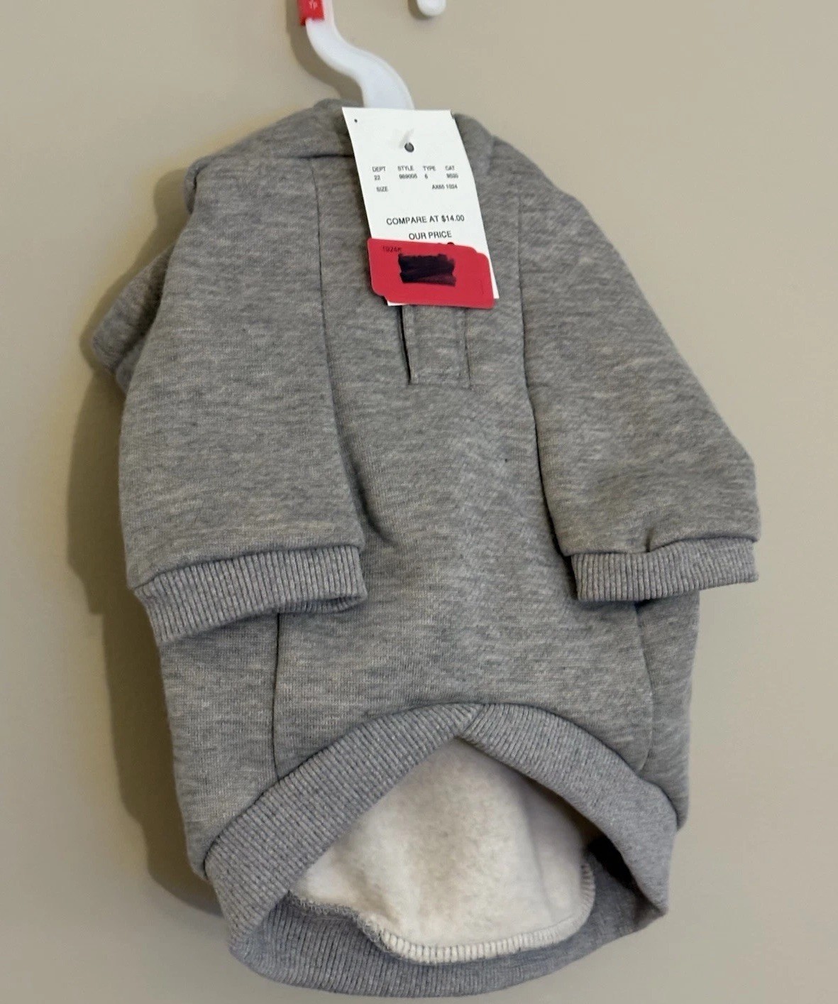 Novogratz Hoodie Dog Jacket XTRA SMALL GRAY Merry – Holiday Wear. NEW WITH TAGS