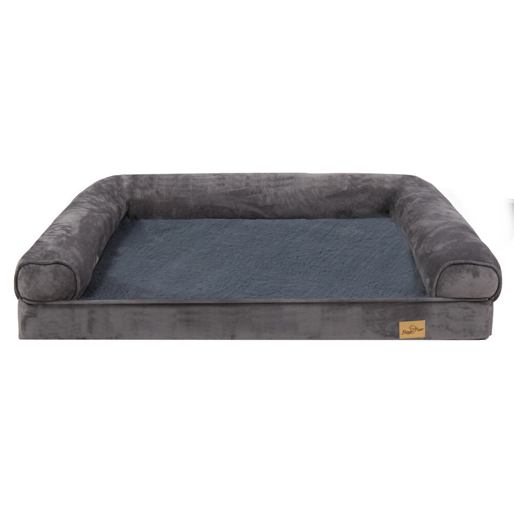 Jumbo Orthopedic Pet Dog Bed Extra Large Dog Bolster Sofa Bed Removable Cover XL