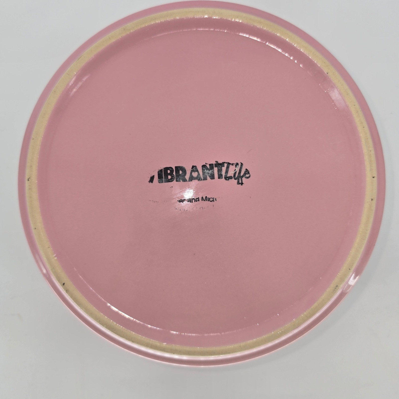 Vibrant Life Pink Ceramic Dog Bowl Good Dog Feed Me 8 Inch Stoneware Pet Dish