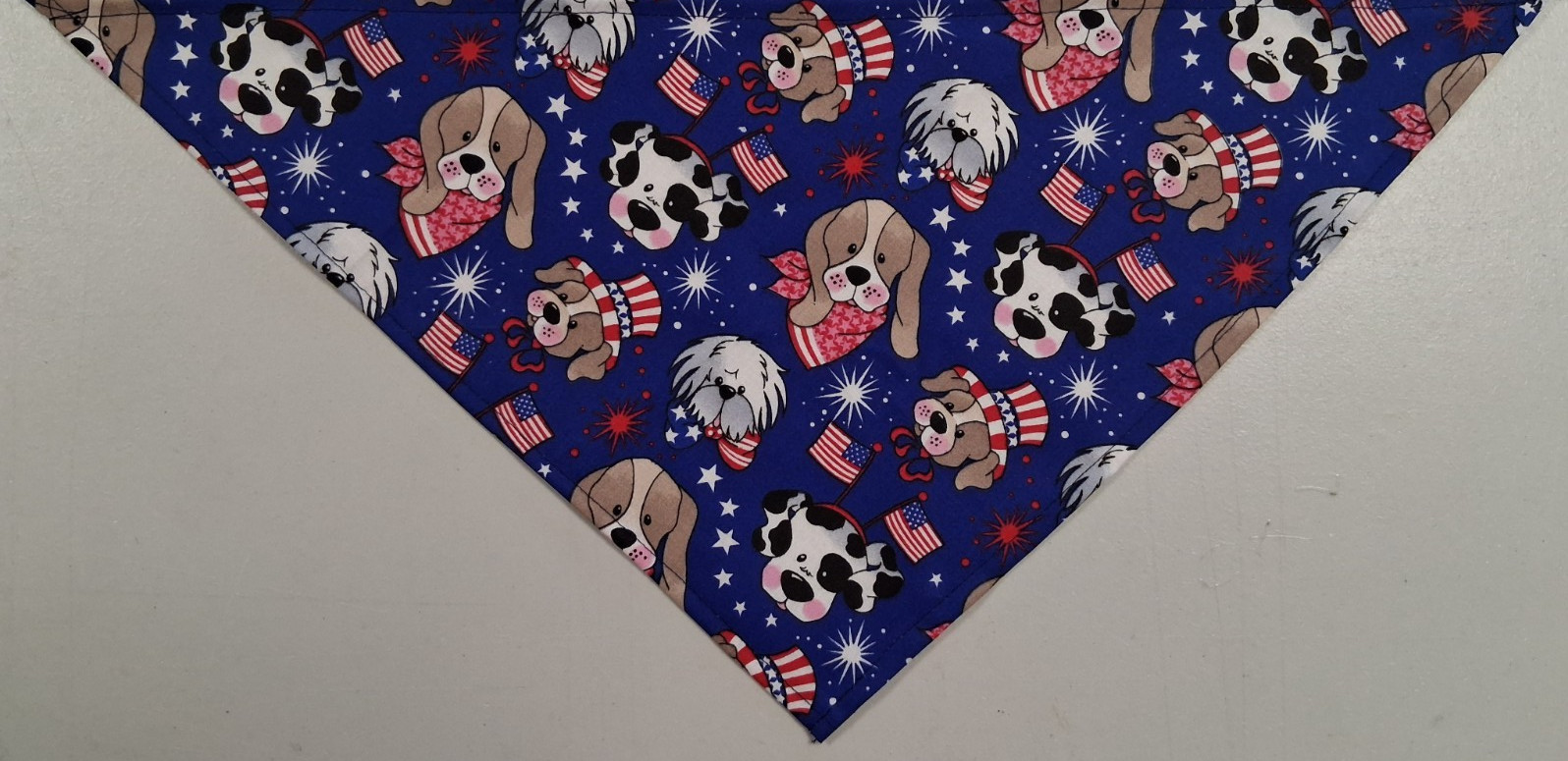 Patriotic, Dog Bandana, Scarf, Fireworks, Dogs, Flags, XS, S, M, L