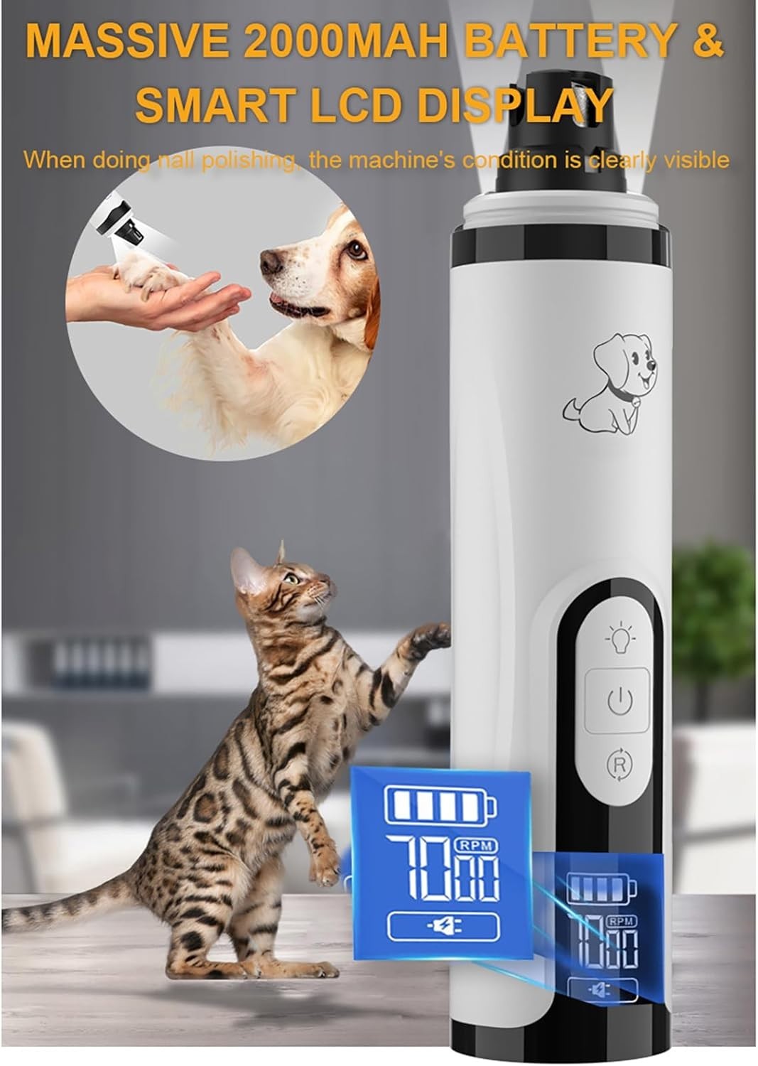 Upgraded Silent Groom Pro Nail Grinder Heusom Silent Grind Pro for Dogs Nail