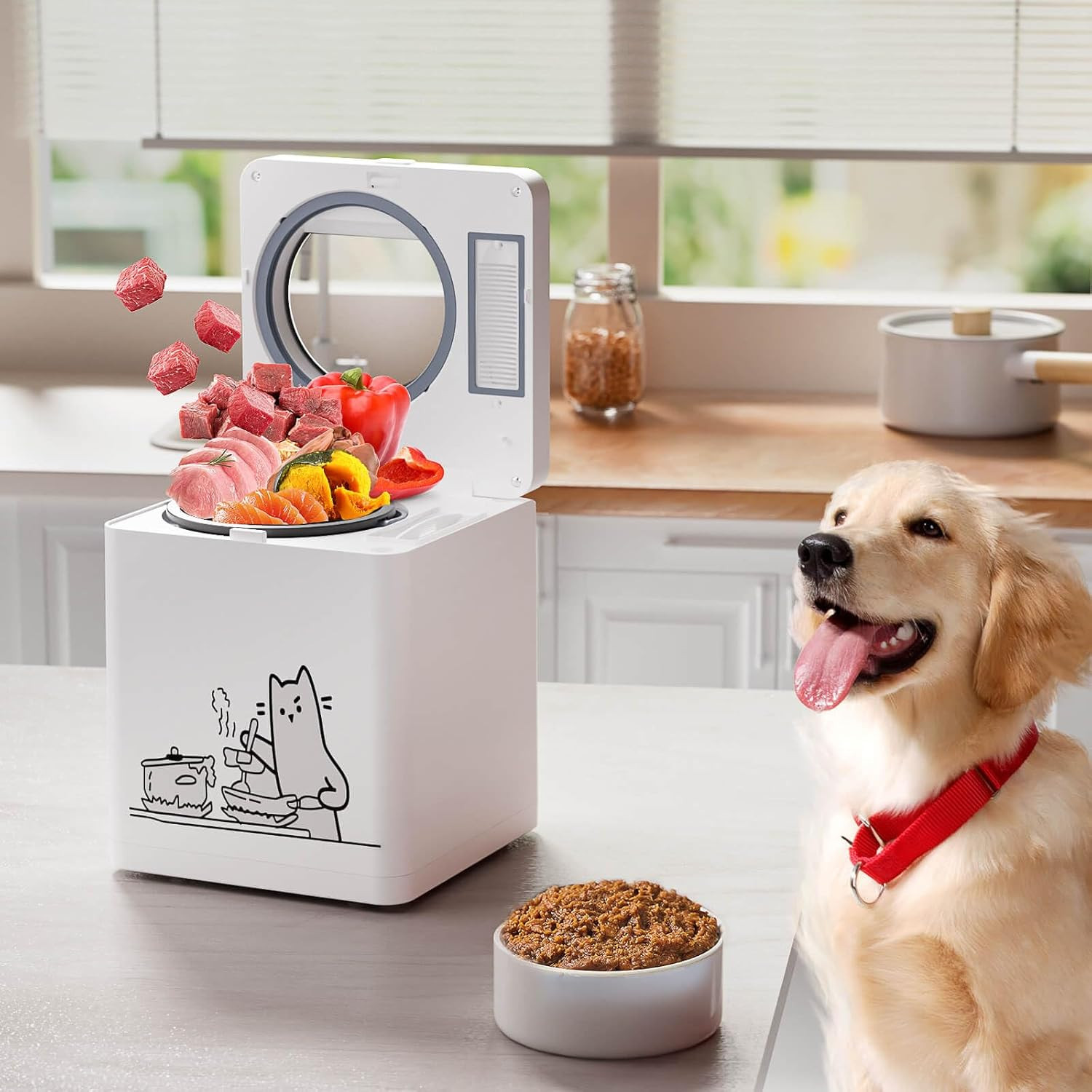 All-in-One Pet Fresh Food Maker: 5-in-1 Dog & Cat Multicooker