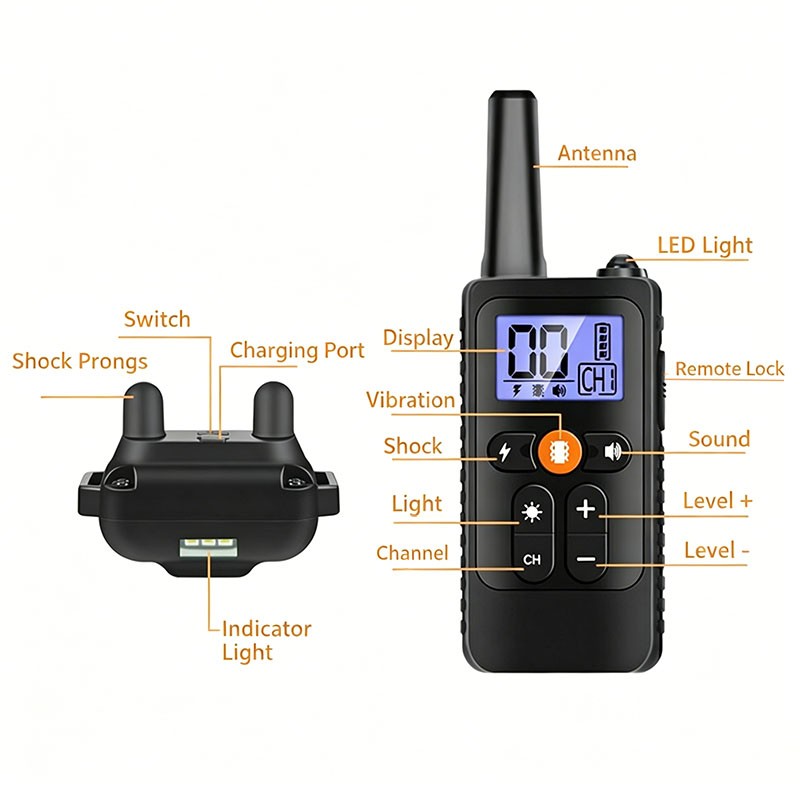 3300 FT PET Dog Training Collar Rechargeable Remote Shock Pet Waterproof Trainer