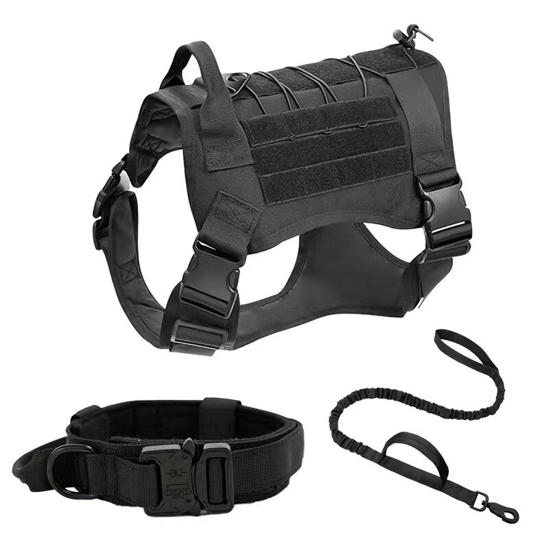 Dog Vest Tactical Working Dog Military Harness with Handle No-pull Large