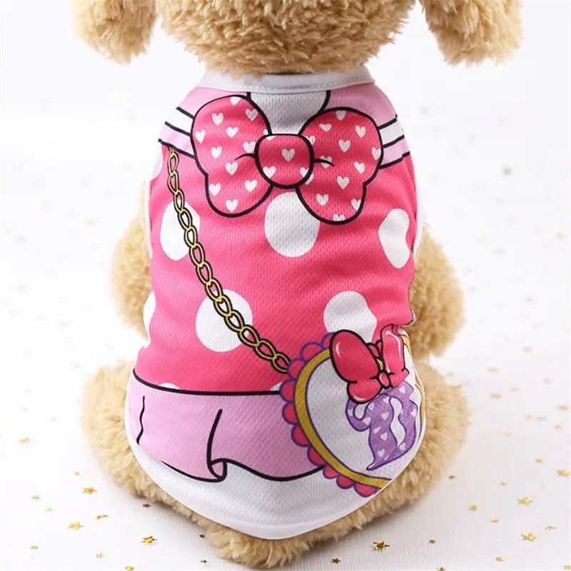 Summer T-Shirt For Small Pet Dog Clothes Cartoon Clothing Puppy Dogs Soft Vests