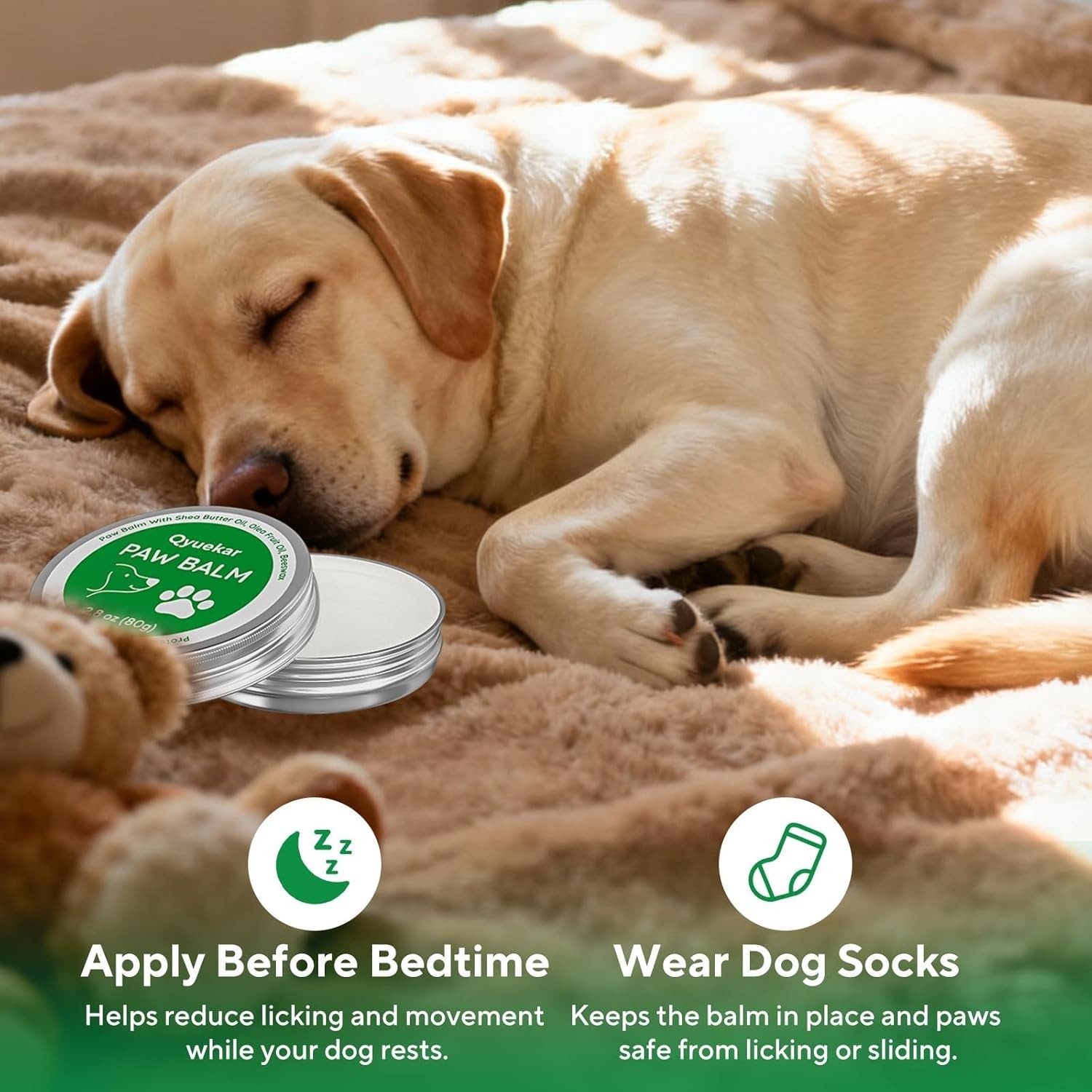 Pet Paw Nose Balm Lick Safe Moisturizer Dry Cracked Pads Snout 2.8oz
