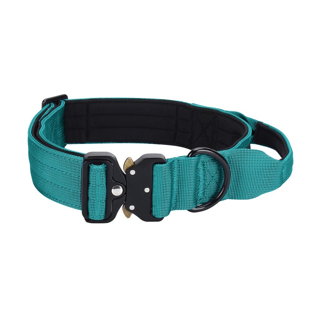 TSG Nylon Heavy Duty Dog Collar With Handle CanineTraining Walking