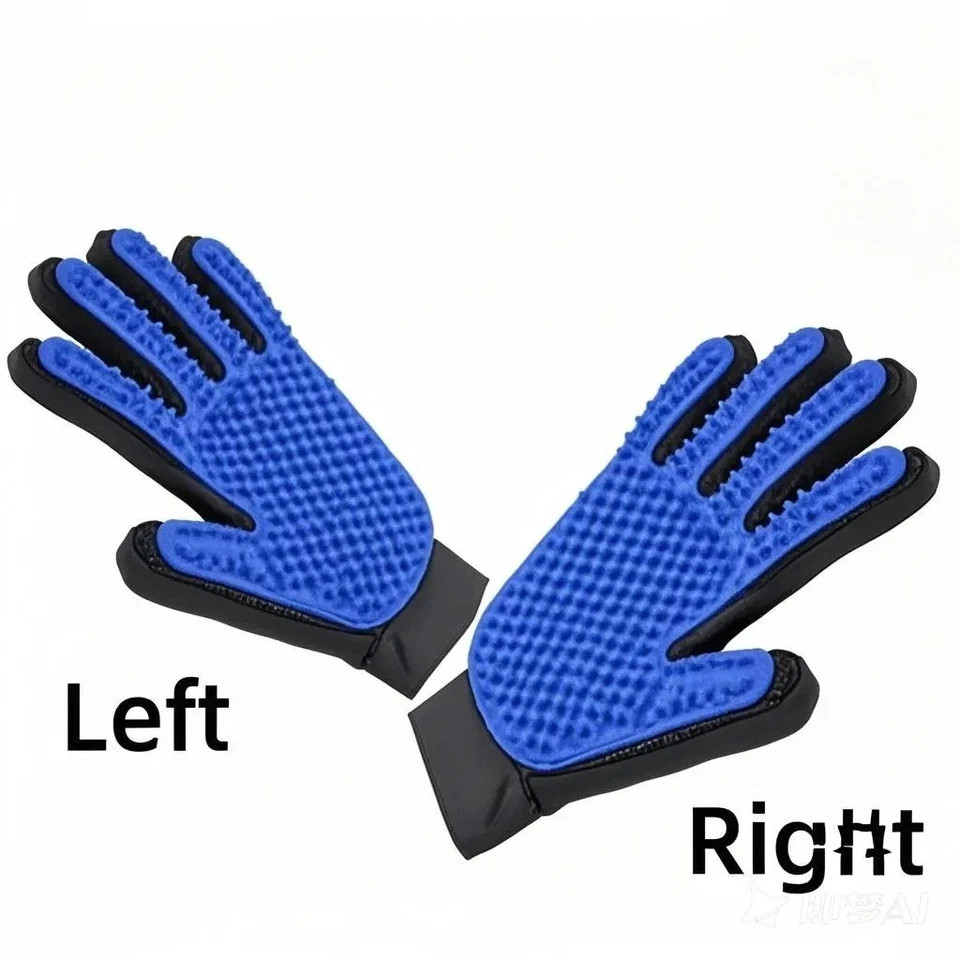 Pet Hair Remover Glove Brush Dog Cat Grooming Massage Soft Bath Shedding Glove