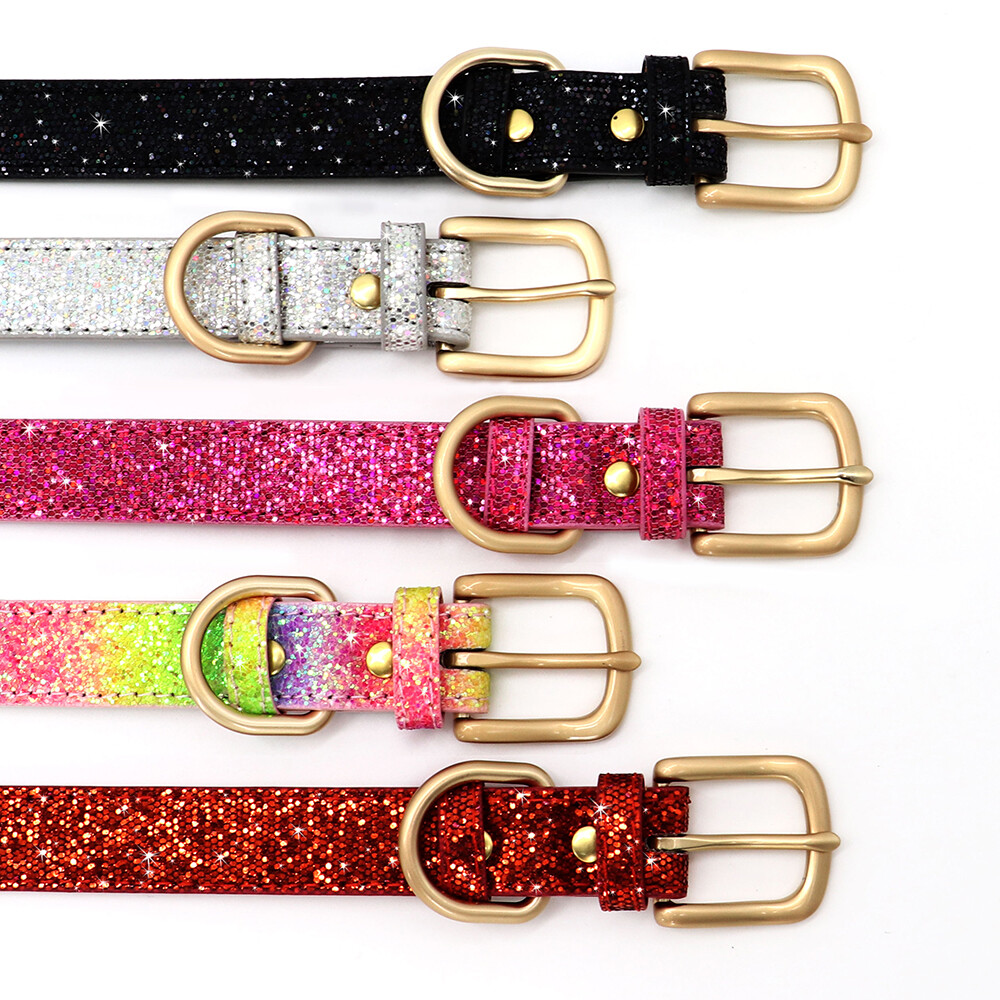 Rhinestones Personalized Dog Cat Collar Bling Diamond with Engraved Name ID Tag