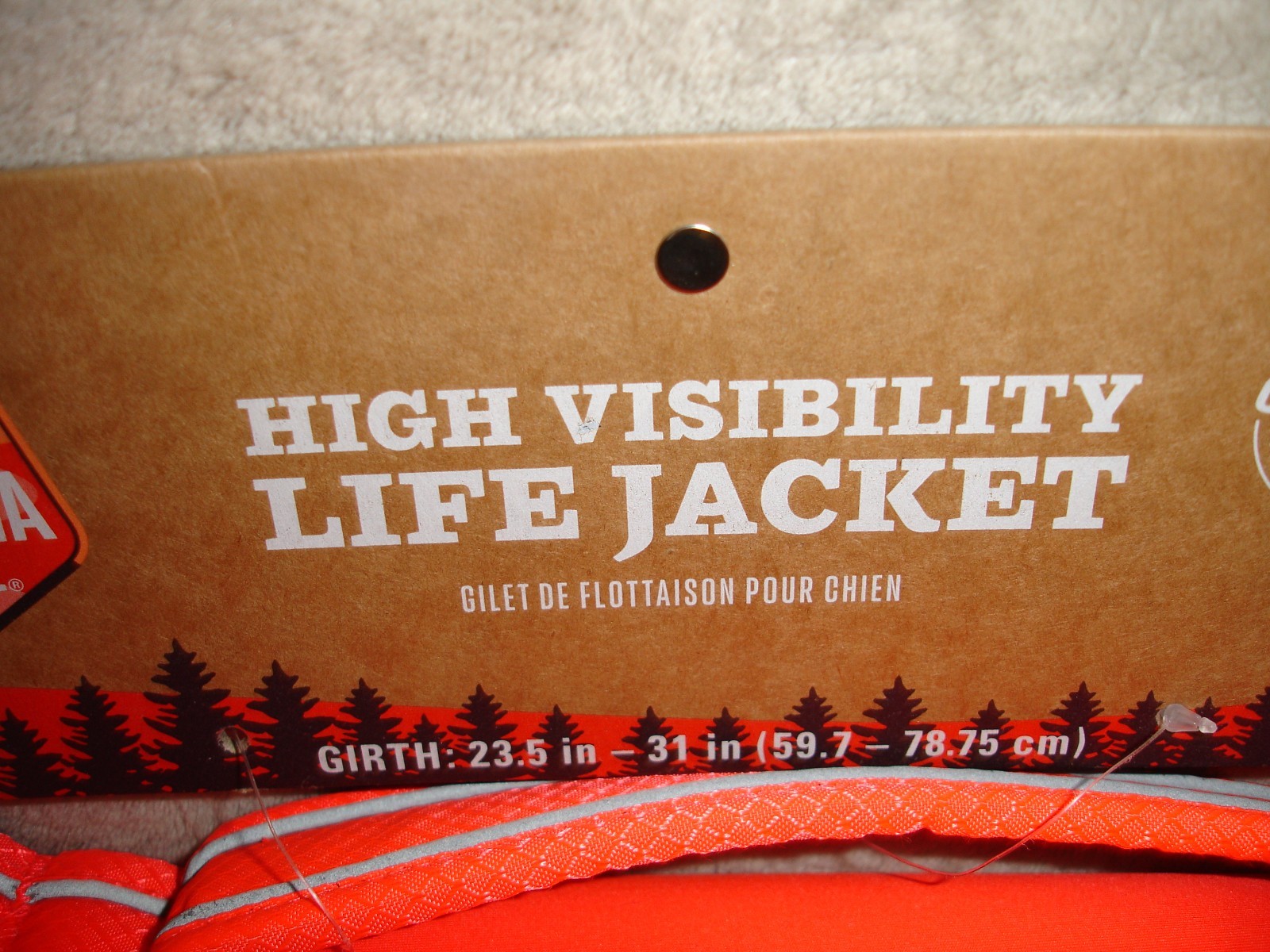 Arcadia Trail High Visibility Orange Dog Flotation Life Jacket Size MEDIUM NWT