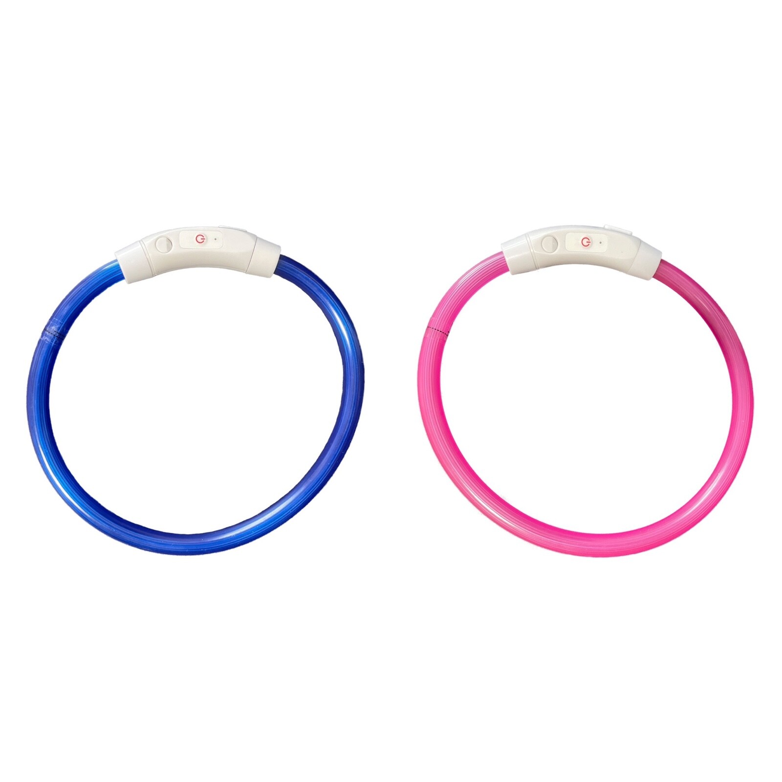LED Dog Collar (One Size Fits All) USB Rechargeable Light Up Dog Night Safety