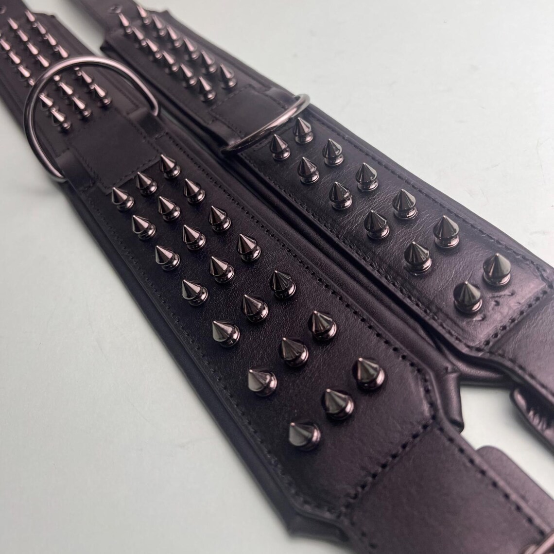 STG GENUINE LEATHER LATEST SPIKE DOG COLLAR HANDMADE COLLAR UNISEX DOG COLLAR