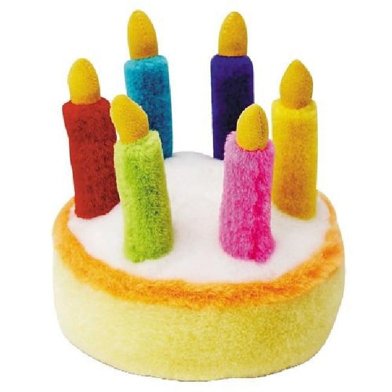 Multipet Birthday Cake Plush Dog Sound Toy Plays – HAPPY BIRTHDAY – Music Song