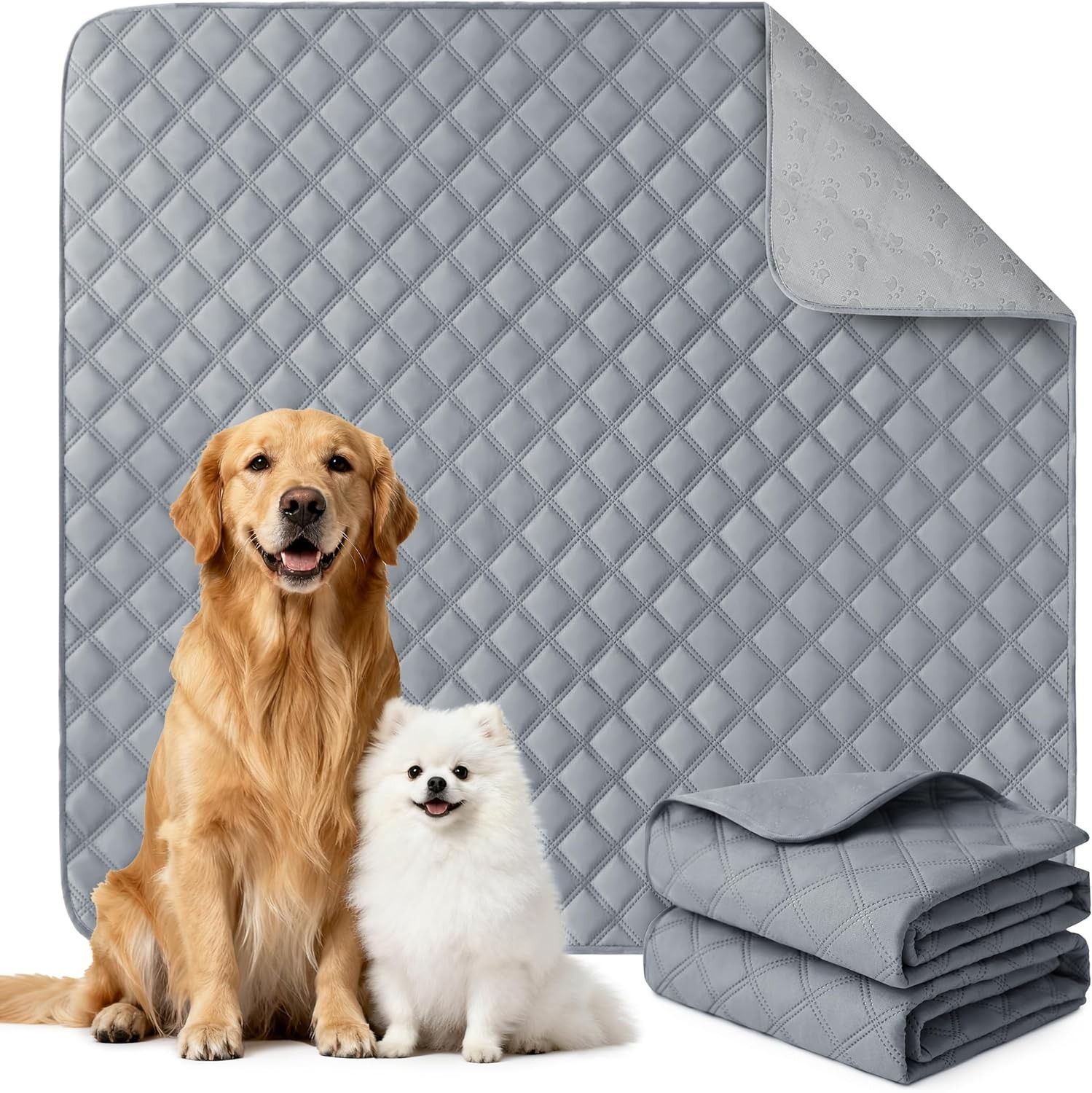Reusable Washable Pee Pads for Dogs Large/Extra Large 36” X 41” 2 Pack, Absorb