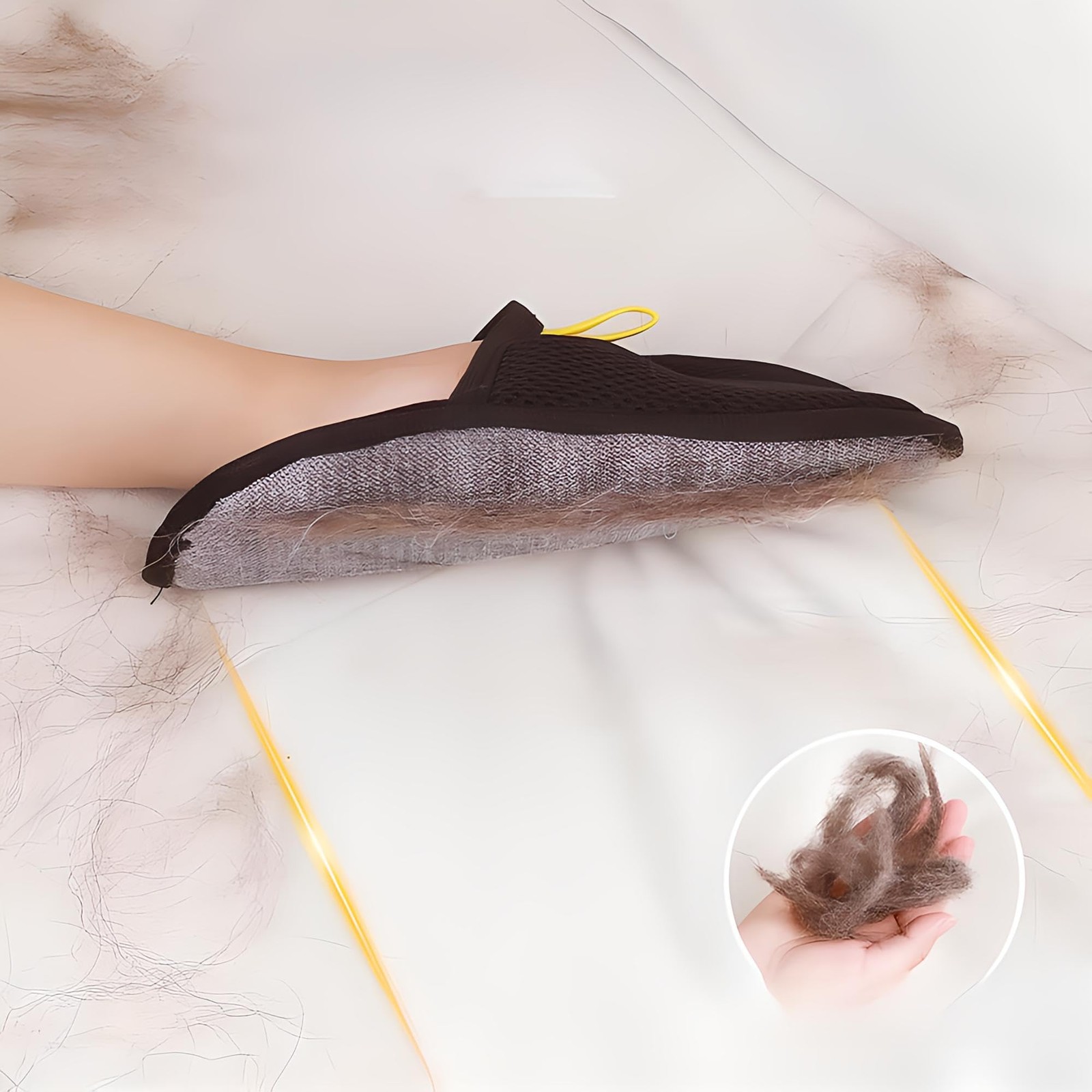 Tasmegol Yomi Pet Hair Remover Glove Electrostatic Double-Sided Grooming Remo…